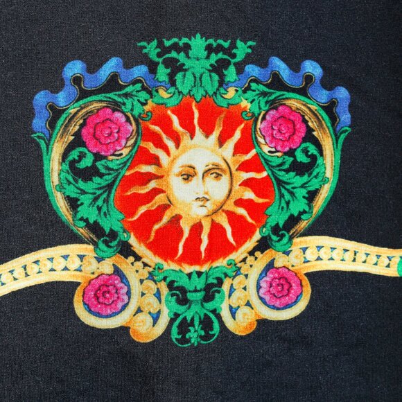 Versace Resort 2018 Black Beverly Palm Graphic Cotton T-Shirt - Picture 7 of 12